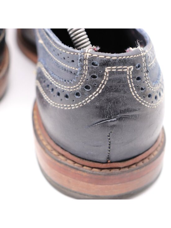 Allen Edmonds Neumok Men\'s Size 10 D Wing Tip Oxford Dress Shoes Navy Leather